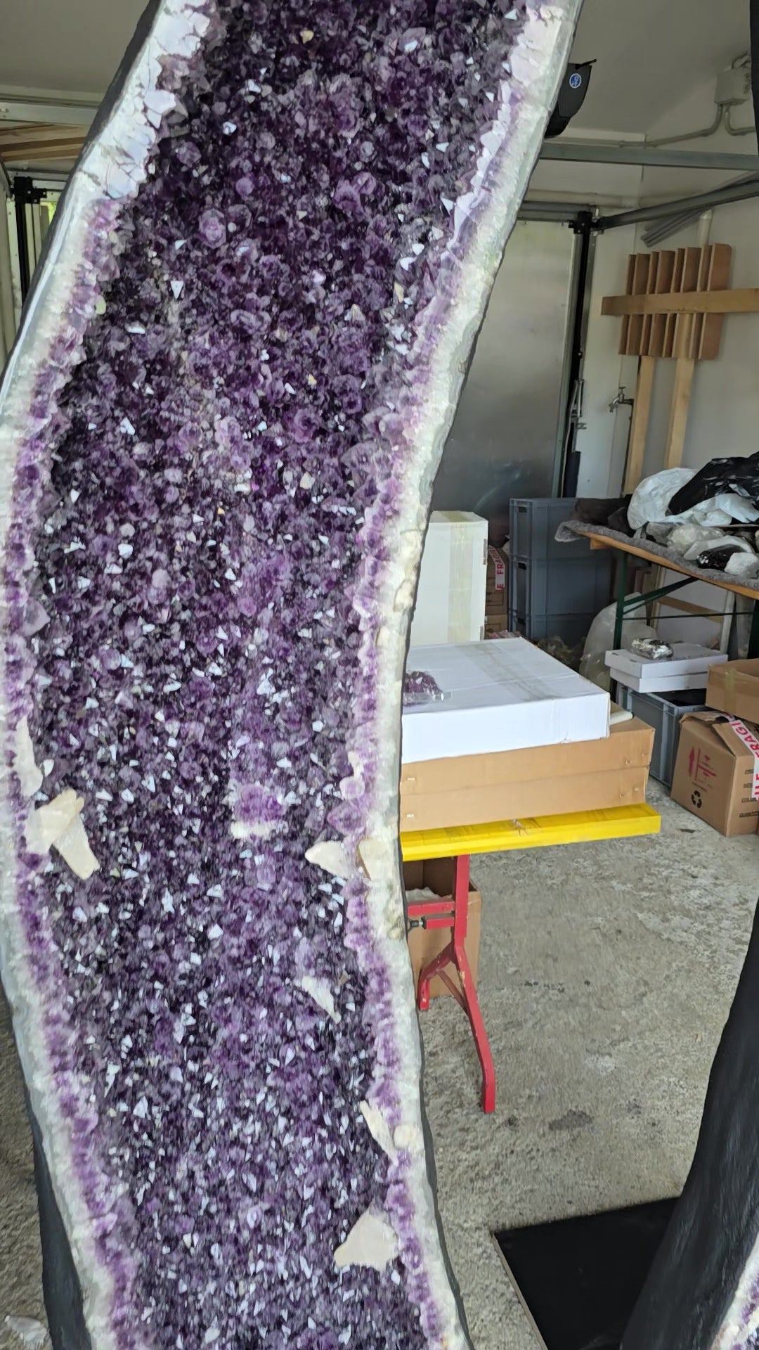 Amethyst Drusen - Geode Paar sehr intensive, dunkle Farbe! (AA-Qualität) – Nr. 185/186