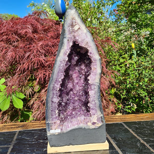 Amethyst Druse mit Calcit Nr. 79