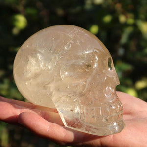 Handcrafted Citrine Crystal Skull Collectible, 1A Quality, 12x8 cm, Unique Natural Stone, available at Steinwelten online store.