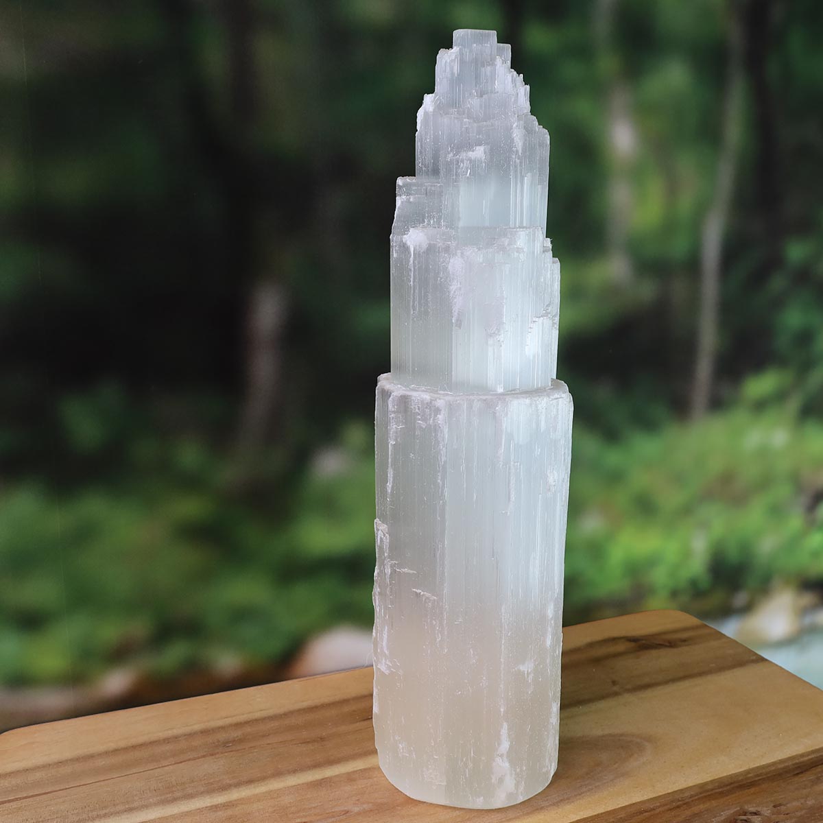 XL - Selenit Kristall Turm 30cm (Marienglas, Gips) - Ein Lichtbringer und Schutzstein