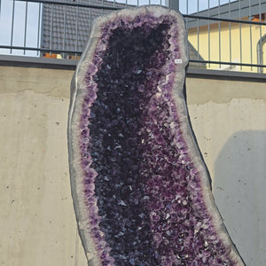 Amethyst Drusen - Geode Paar sehr intensive, dunkle Farbe! (AA-Qualität) – Nr. 185/186