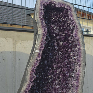 Amethyst Drusen - Geode Paar sehr intensive, dunkle Farbe! (AA-Qualität) – Nr. 185/186