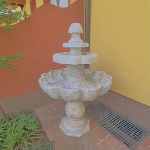 Massiver Marmor Brunnen - 100%  Naturstein - handgearbeitet Nr.2